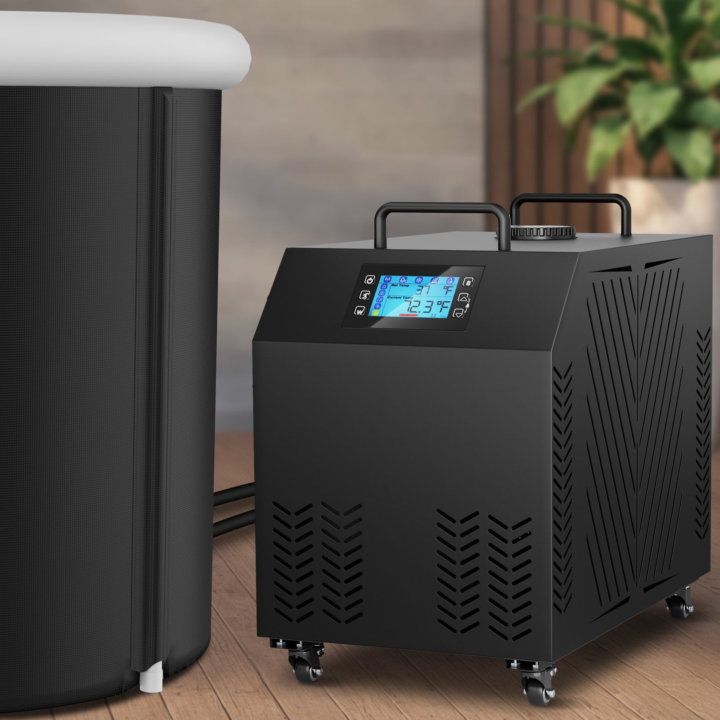 Ecojoy 1HP Fast Cooling Cold Plunge Water Chiller (Ice Bath & Hot Tub) with Smart App for axolotl,Hydroponic System,Ice Bath