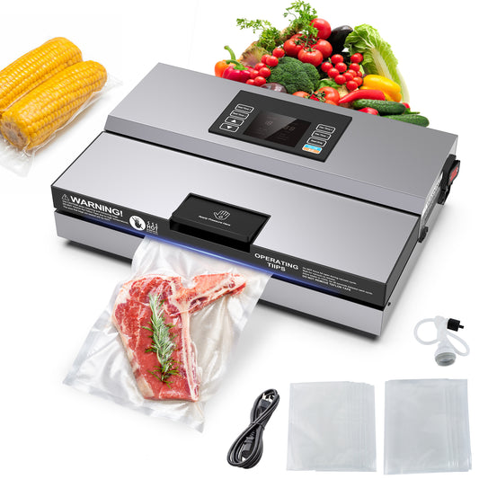 Commercial Vacuum Sealer Machine Food Preservation Storage Saver with Seal Bags