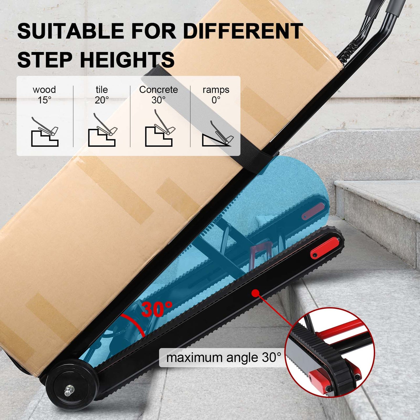 Portable Electric Battery Powered Motorized Stair Climbing Hand Truck 150lb Lift