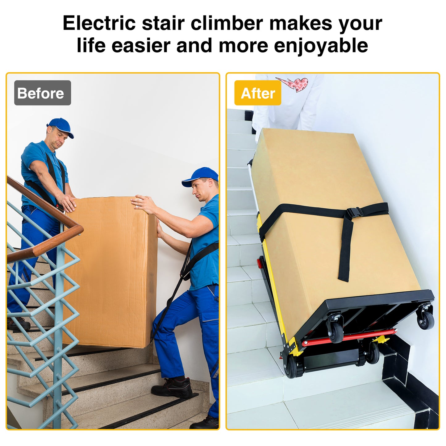 Electric Stair Climbing Hand Trucks 200W Motor 3 Variable Speeds 440lbs Max Load