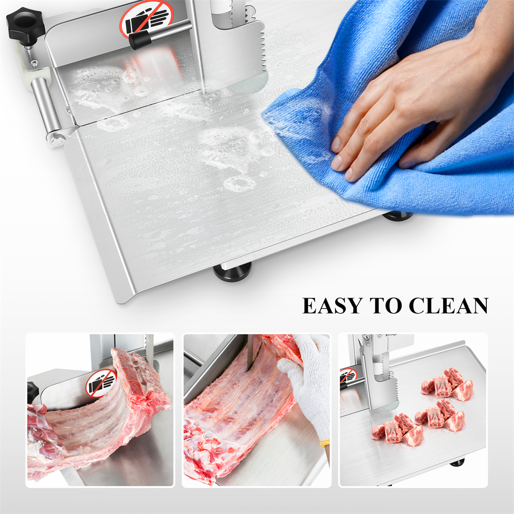 750W Electric Bone Saw Machine Commercial Frozen Meat Countertop Bone Cutter