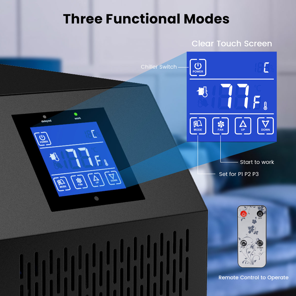 Ecojoy Aquarium Chiller 42 Gal, 1/10 HP Fish Tank Water Chiller Machine Hydroponic Cooling System with Effective Refrigeration Compressor and Upgraded LED display, for Axolotl Jellyfish
