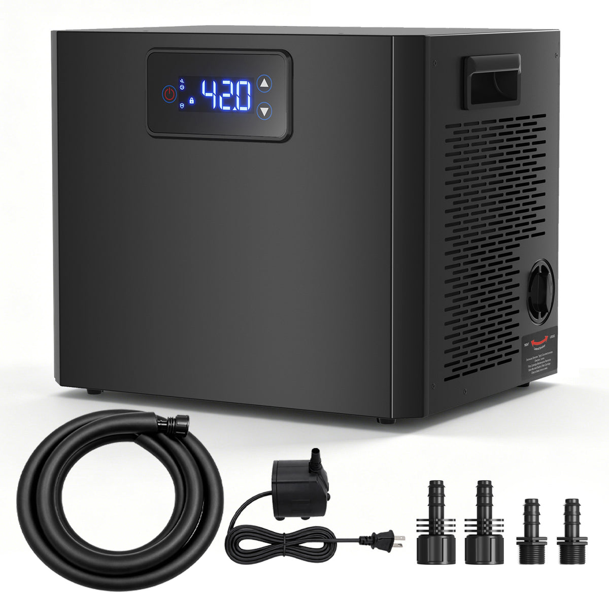 Ecojoy 1/3HP Water Chiller Ice Bath Chiller Cold Plunge Chiller Chiller & Tub with Pod for axolotl,Hydroponic System,ice bath