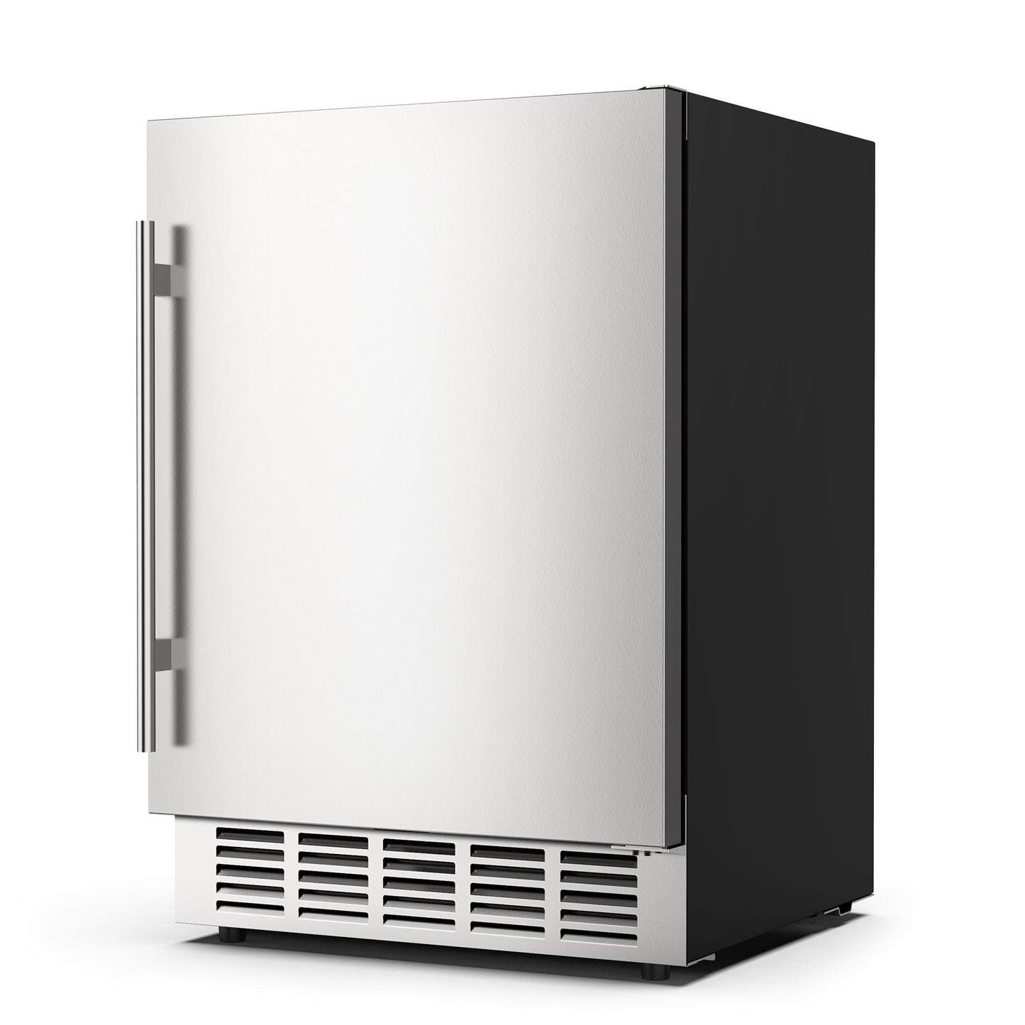Outdoor Refrigerator 24'' Built-in Freestanding Compressor Beverage Fridge Refrigerator for Home/RV, Under counter Fridge Stainless Steel with Removable Shelves
