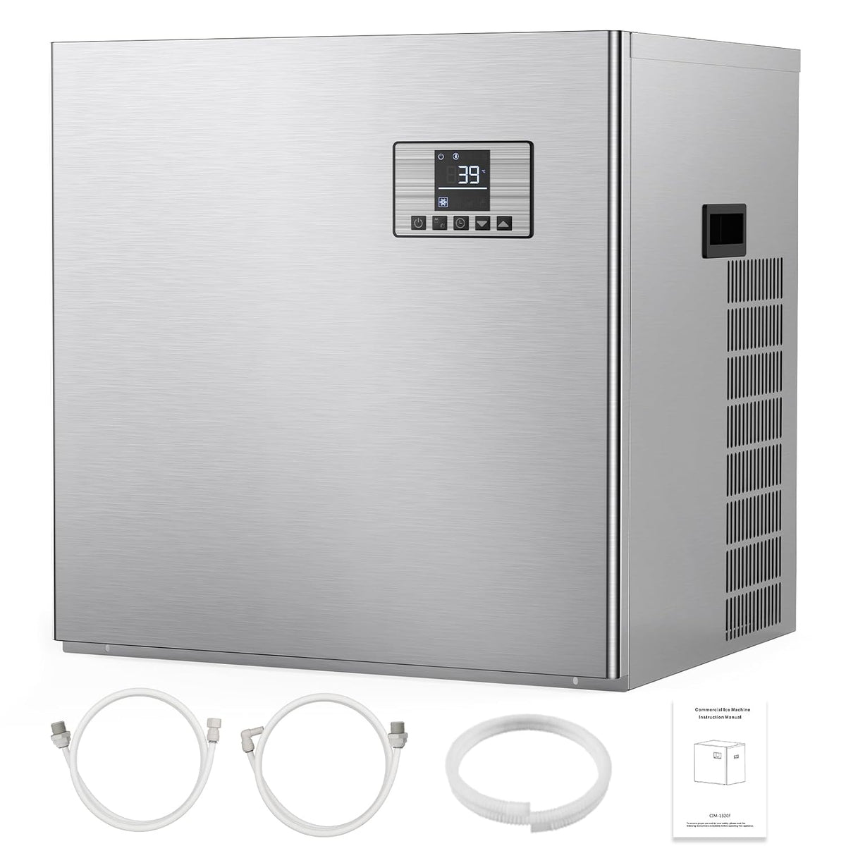 Ecojoy 650 LBS/24h Commercial Ice Maker Head 22 Inch Wide Stainless Steel Industrial Ice Machine, ETL Certified, 132 Ice Cubes Ready in 5-15 min, Self-Cleaning for Business Bar Hotel
