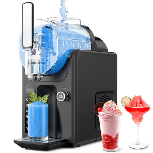 Ecojoy Slushie Machine for Home - No Ice Needed 88oz Slushy Machine, with Self-Cleaning & 5 Preset Programs Frozen Drink Maker, Margaritas, Frappés, Milkshake, Soft Ice Cream