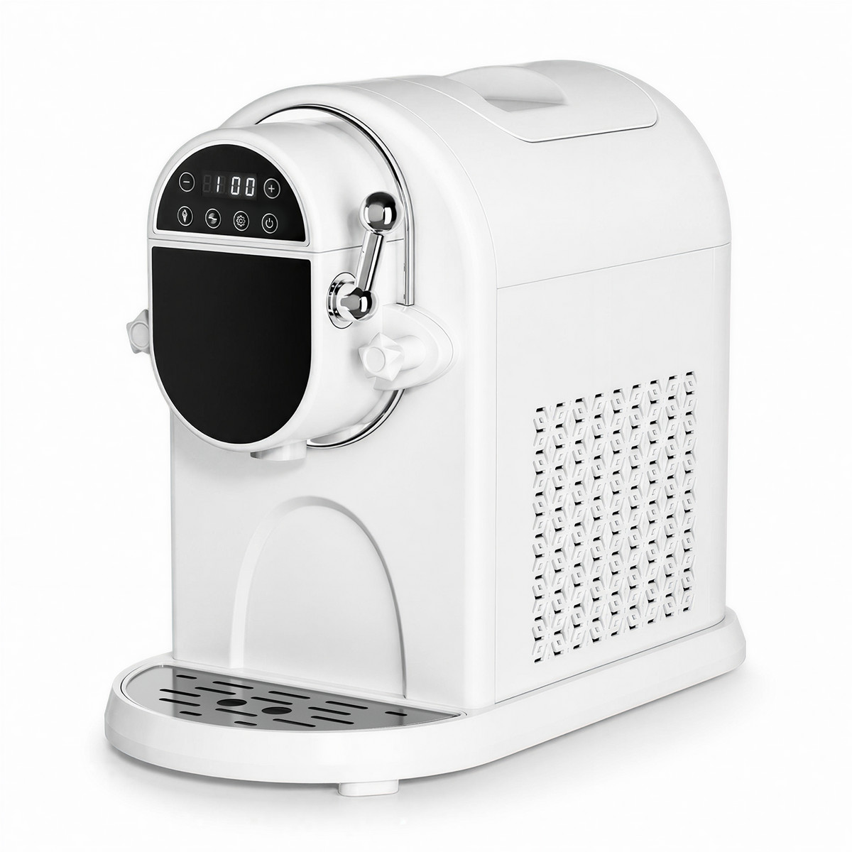 Ecojoy Soft Serve Ice Cream Machine 1.25Qt | No Pre-Freezing Countertop Ice Cream Maker for Home | Built-In Compressor | Adjustable Hardness, LED Display | Frozen Yogurt, Dairy Free