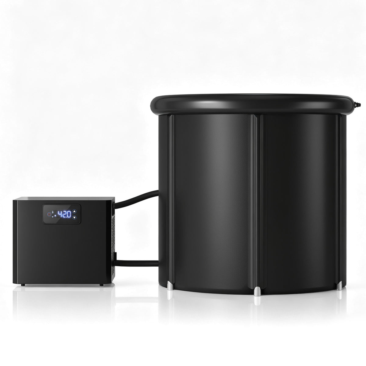 Ecojoy Ice Bath Tub & Cold Plunge Chiller Kit, 1/3HP Ice Bath Chiller with Built-in Pump & Filter, 105 Gal Insulated Ice Pod Pro, Cold Plunge Tub with Water Chiller for Cold Therapy Recovery