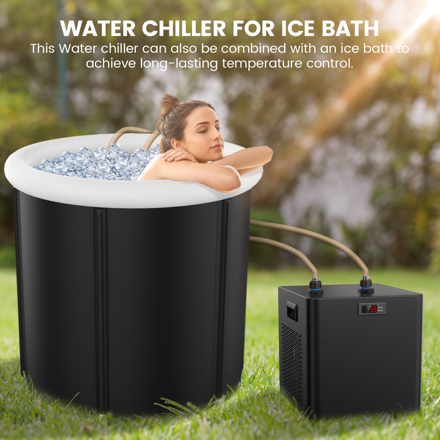 Ecojoy Aquarium Chiller,132gal 500L, 1/2 HP Aquarium Water Chiller for axolotl,Hydroponic System,ice bath