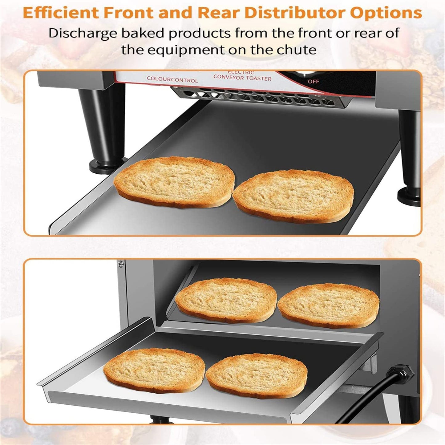 Commercial Countertop Conveyor Toaster Toasting Bread Bagels 300 Slices Per Hour