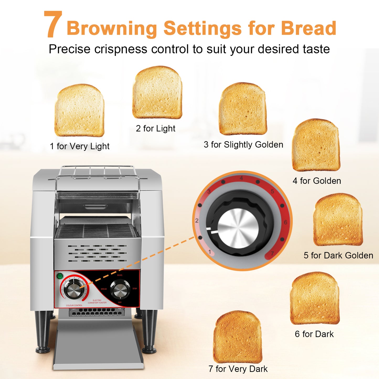 150PCS/H Electric Commercial Conveyor Toaster Tray Toasting Machine Restaurant