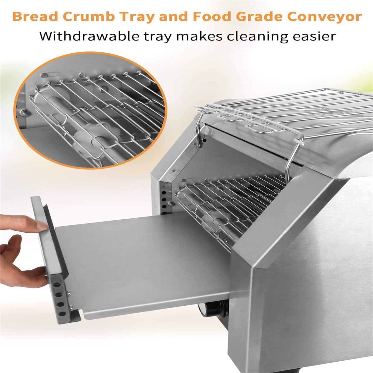 Commercial Countertop Conveyor Toaster Toasting Bread Bagels 300 Slices Per Hour
