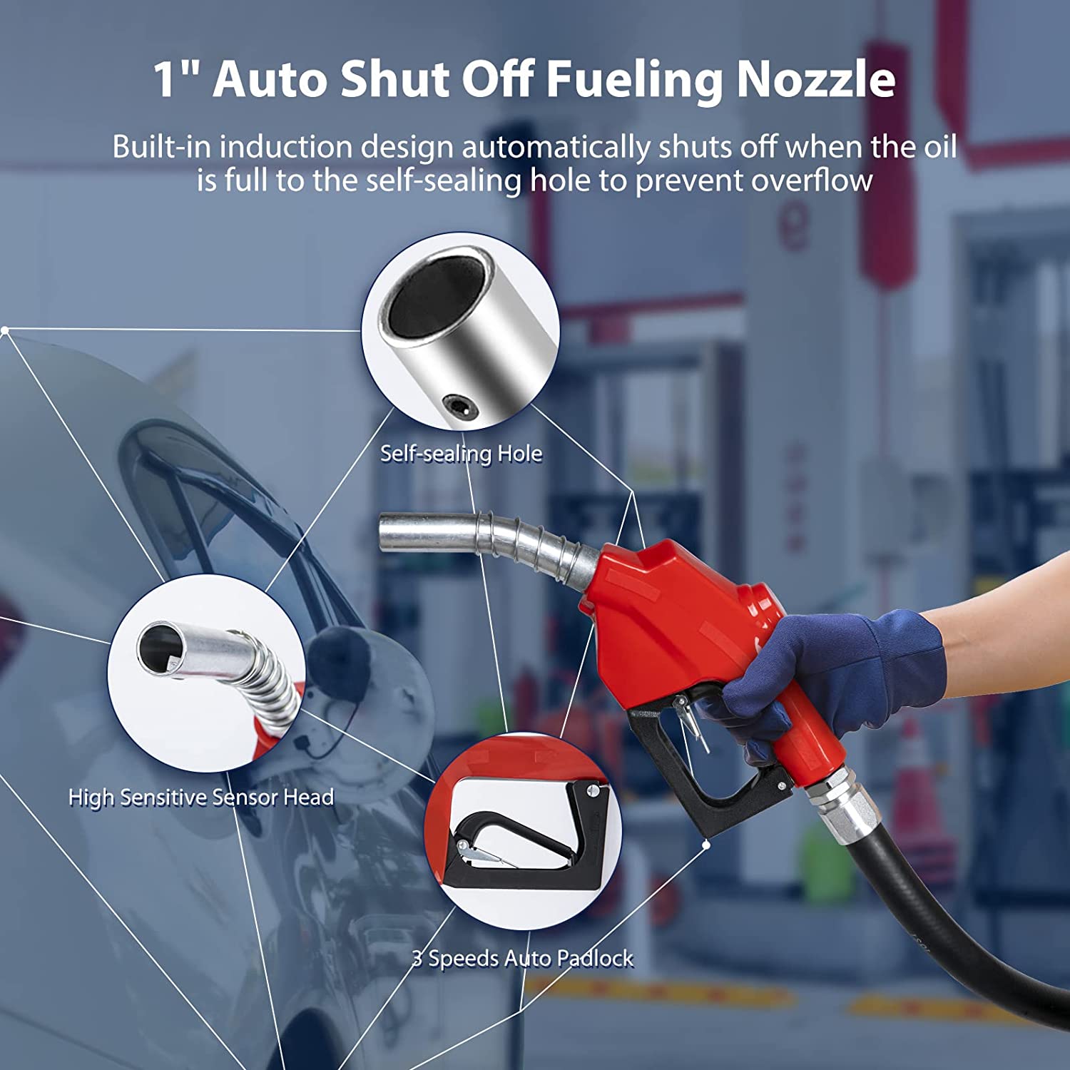 Fuel Hose Reel Retractable 1 x 50' Diesel Hose Reel w/ Automatic Refu –  Ecojoy