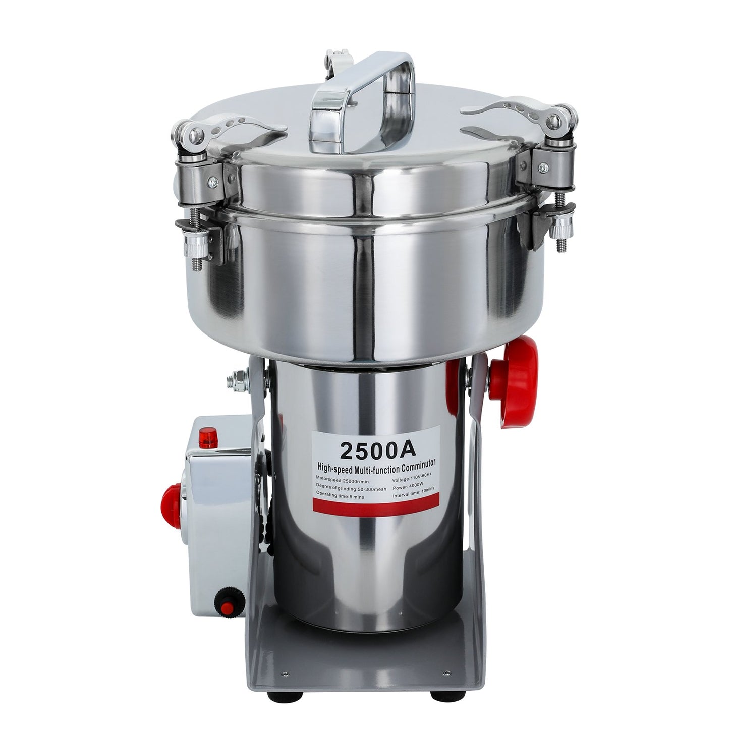 2500g Electric Grain Grinder Commercial Swing Type Dry Mill Machine