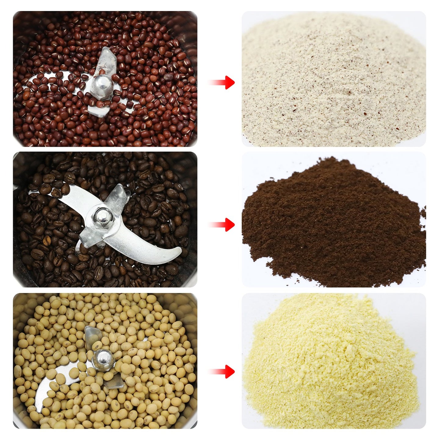 2500g Electric Grain Grinder Commercial Swing Type Dry Mill Machine