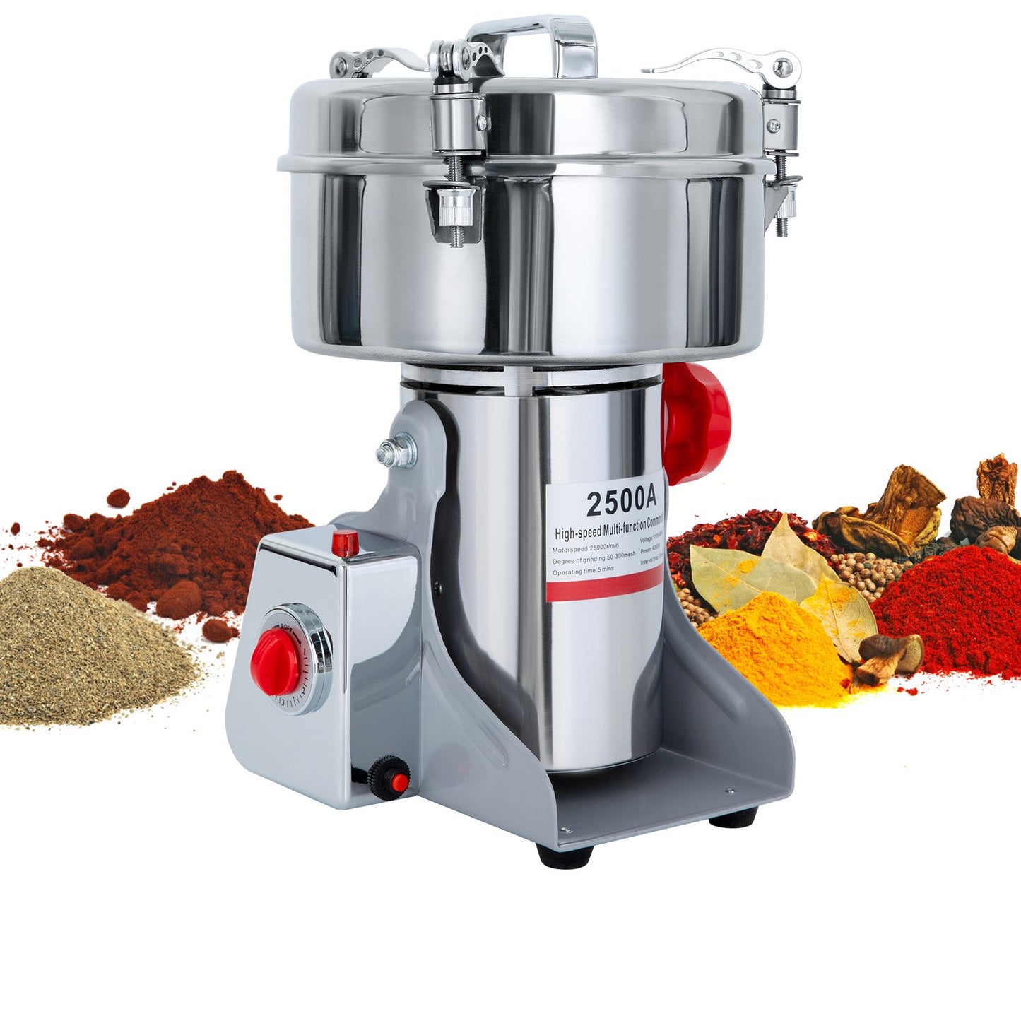 2500g Electric Grain Grinder Commercial Swing Type Dry Mill Machine