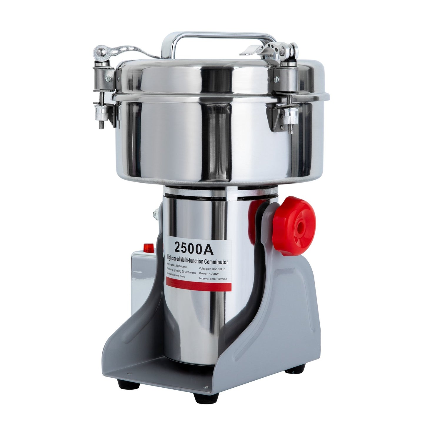 2500g Electric Grain Grinder Commercial Swing Type Dry Mill Machine